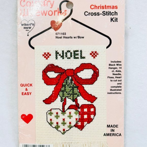 Country Wireworks Noel/Hearts Cross Stitch Kit - Picture 2 of 5